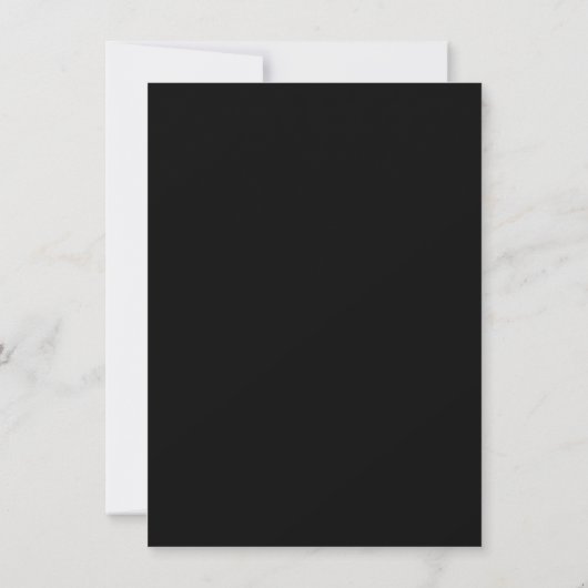 Black Minimal Script Bridesmaid info Template Card 招待状 (裏面)