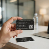 Black Minimalist Art Deco Loyalty Rewards Design ロイヤリティカード