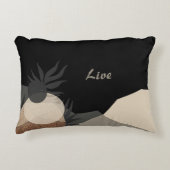 Black Minimalist Boho Earth Tones アクセントクッション (正面)