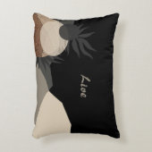 Black Minimalist Boho Earth Tones  アクセントクッション (正面(垂直))