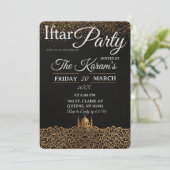 Black Minimalist Mosque Ramadan Iftar Party  招待状 (スタンド正面)