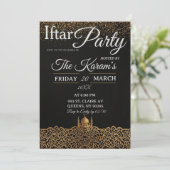 Black Minimalist Mosque Ramadan Iftar Party  招待状 (スタンド正面)