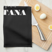 Black Minimalist Personal Modern キッチンタオル (四つ折り)
