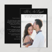 Black Minimalist Personalized Photo Elegant Script (正面/裏面)