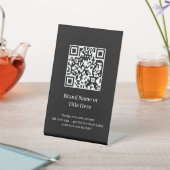 Black Minimalist QR Code | Modern Custom Business  台座サイン (インサイチュ)