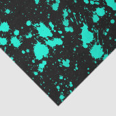 Black Mint Paint Splatter Artistic Splash Creative 薄葉紙 (詳細)