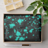 Black Mint Paint Splatter Artistic Splash Creative 薄葉紙 (ギフト)