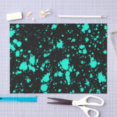 Black Mint Paint Splatter Artistic Splash Creative 薄葉紙 (クラフト)