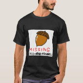 black missing acorn poster men's tシャツ (正面)