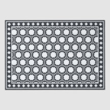 Black Modern Bone Inlay Decoupage Paper