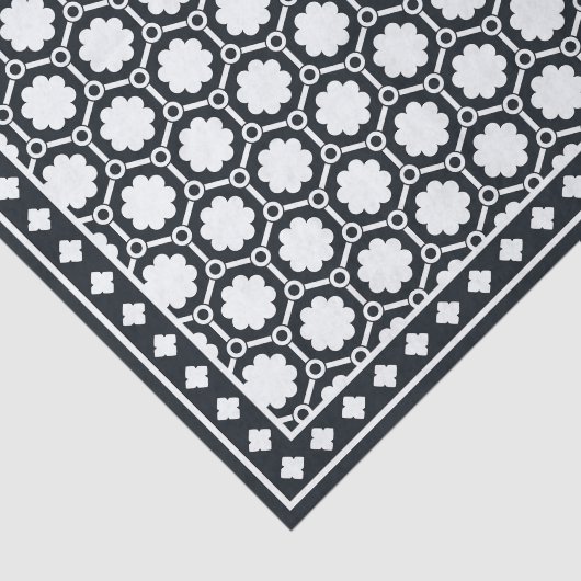 Black Modern Bone Inlay Decoupage Paper 薄葉紙 (詳細)