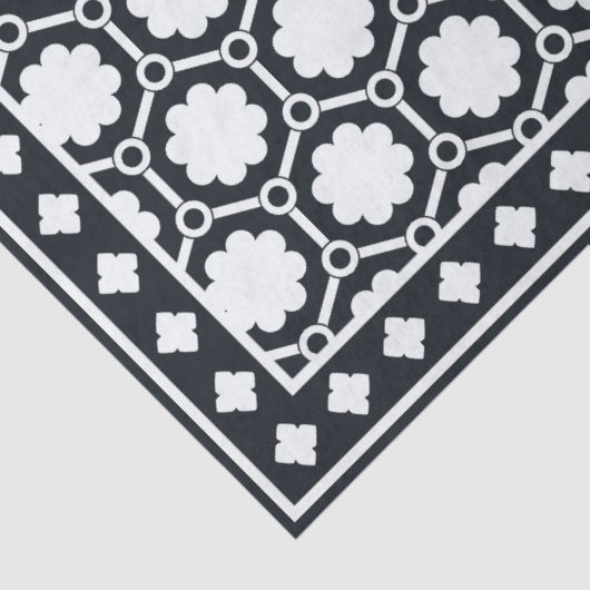 Black Modern Bone Inlay Decoupage Paper 薄葉紙 (詳細)