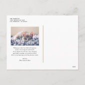 Black Modern Calligraphy Photo Happy New Year シーズンポストカード (裏面)