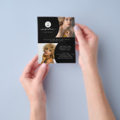 Black Modern Custom Photo Logo Promotional チラシ (手)