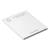 Black Modern Elegant Custom Business Logo    ノートパッド (アングル)