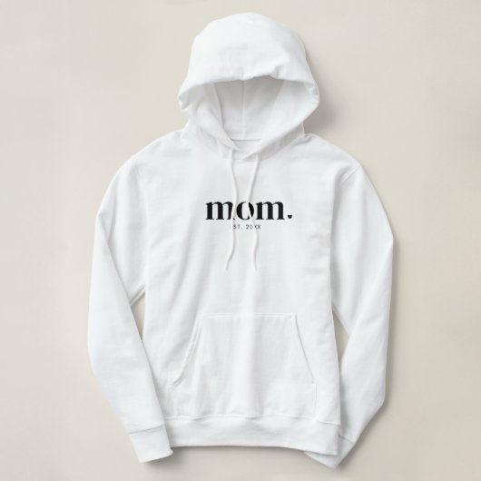 Black Modern Established Mom T-Shirt パーカ (デザイン正面)