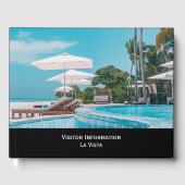 Black Modern Guest Book | Custom Vacation Rental  ゲストブック (正面)