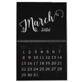 Black | Modern, Minimalist Calendar カレンダー (3月 2026)