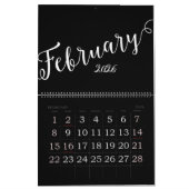 Black | Modern, Minimalist Calendar カレンダー (2月 2026)