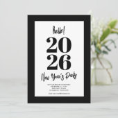 Black Modern New Years Party 招待状 (スタンド正面)