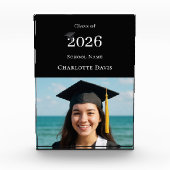 Black modern photo Graduate フォトブロック (正面)