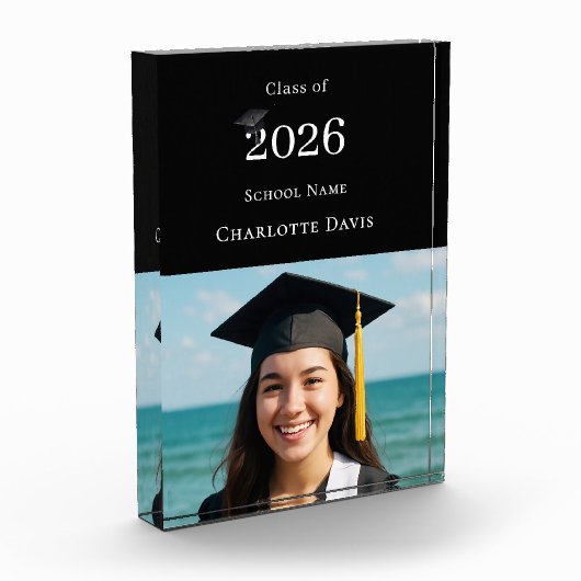 Black modern photo Graduate フォトブロック (左)