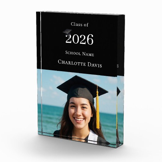 Black modern photo Graduate フォトブロック (右)