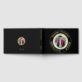 Black Modern Photo Graduation Gold Foil Guest Book ゲストブック (全面)