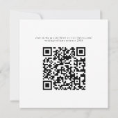  Black Modern Photo Wedding Square Save the Date 招待状 (裏面)