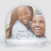 Black Modern Script Couple's Photo (裏面)