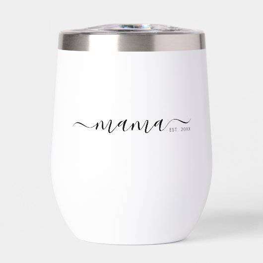 Black Modern Script Established Mama (正面)