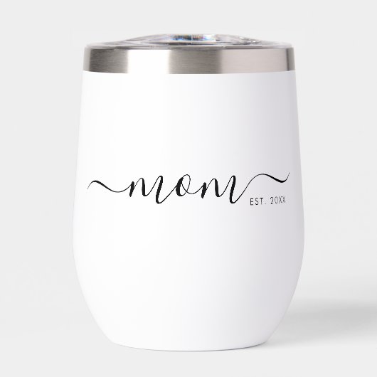 Black Modern Script Established Mom (正面)