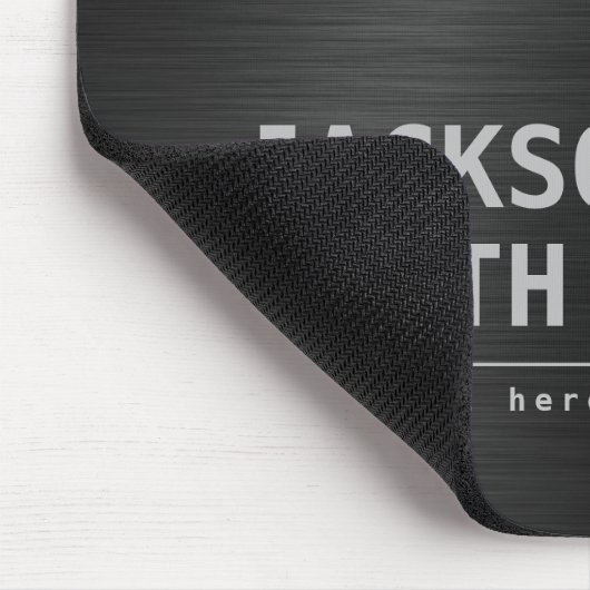 Black Modern Simple Name Personalized Groomsmen マウスパッド (コーナー)
