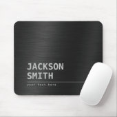 Black Modern Simple Name Personalized Groomsmen マウスパッド (マウス)