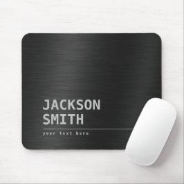Black Modern Simple Name Personalized Groomsmen マウスパッド