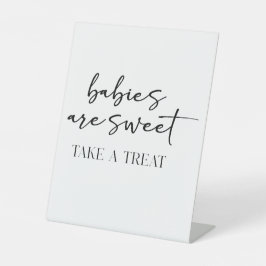 Black Modern Simple Scrip Baby Shower Favor 台座サイン