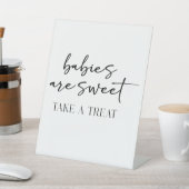 Black Modern Simple Scrip Baby Shower Favor 台座サイン (インサイチュ)