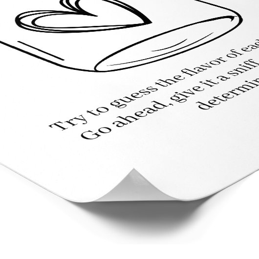 Black Modern Simple Script Baby Guess Baby Food ポスター (角)