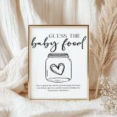 Black Modern Simple Script Baby Guess Baby Food ポスター