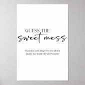 Black Modern Simple Script Baby Guess Sweet Mess ポスター (正面)