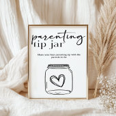 Black Modern Simple Script Baby Parenting Tip ポスター