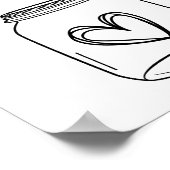 Black Modern Simple Script Baby Parenting Tip ポスター (角)