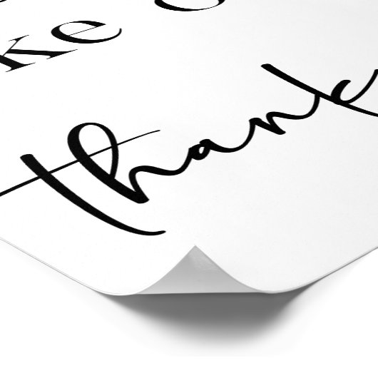 Black Modern Simple Script Baby Shower Favors ポスター (角)