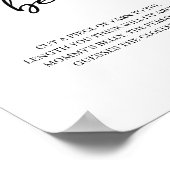 Black Modern Simple Script Baby Shower Game ポスター (角)