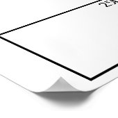 Black Modern Simple Script Baby Shower Guess Date ポスター (角)