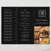 Black Modern Takeout Menu | Custom Restaurant (正面)