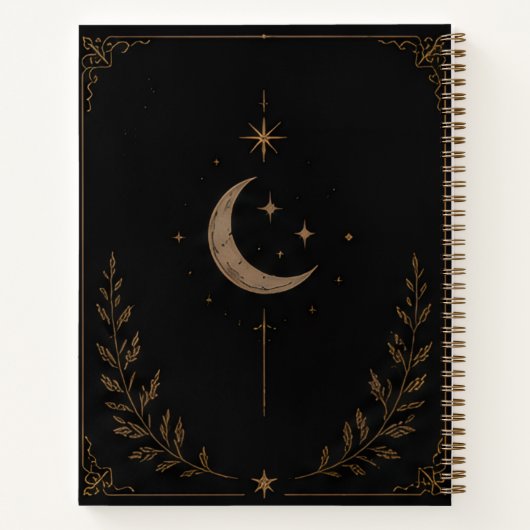Black Modern Witch's Notebook/Manual ノートブック (裏面)