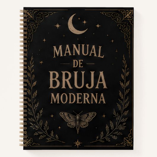 Black Modern Witch's Notebook/Manual ノートブック (正面)