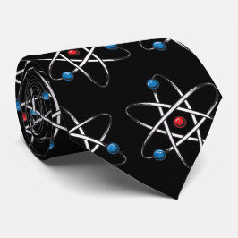 Black Molecule Atom Pattern Teacher Science ネクタイ