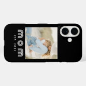 Black Mom Established Retro Script Photo Case-Mate iPhoneケース (裏面 (横))